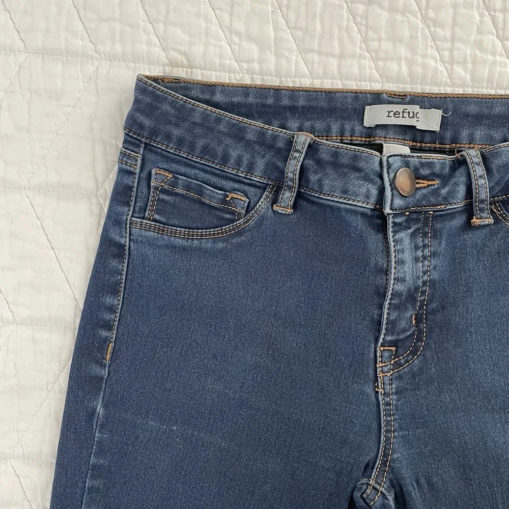Refuge Girls Skinny Jeans Size 6 Blue Dark Wash Stretch Denim Slim Fit 26